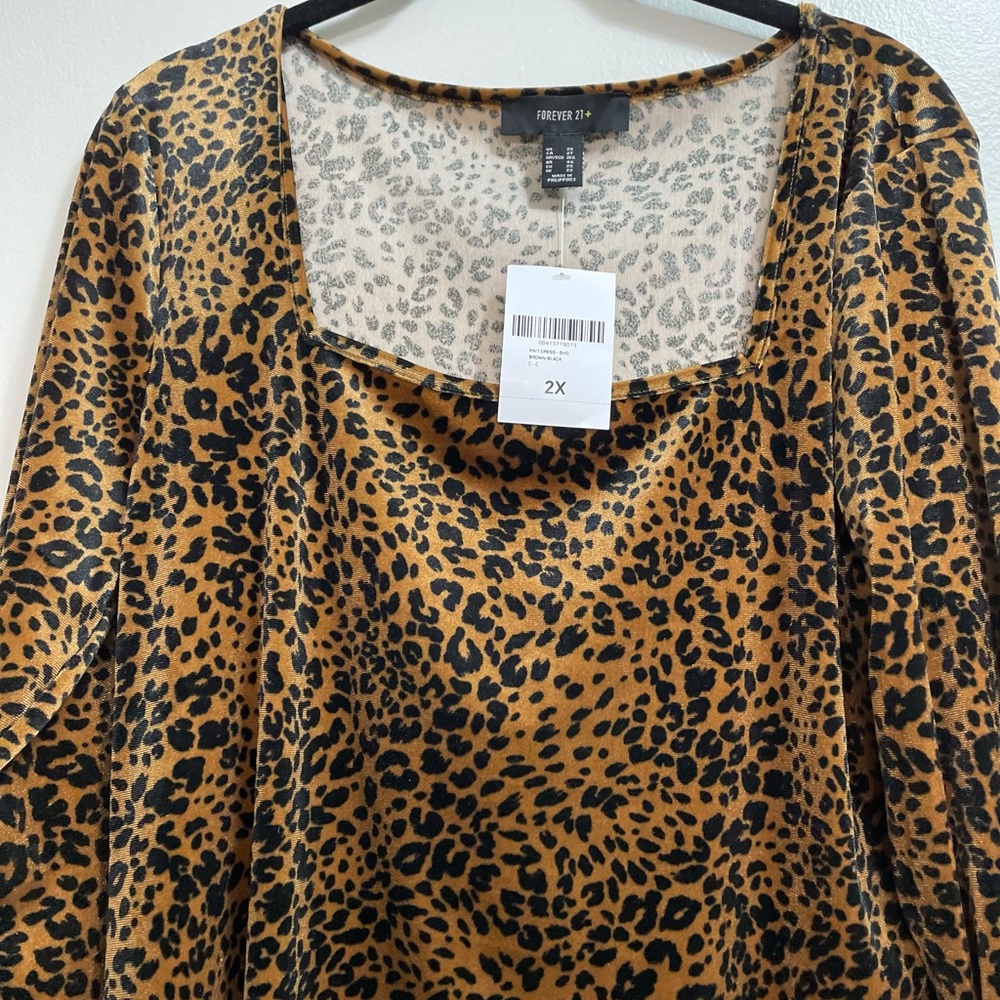 Fitted Leopard Suede Dress
